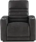 Macke Charcoal Gray Power Recliner with Power Headrest