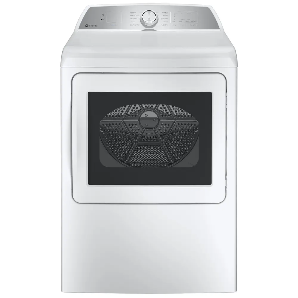 PTD60EBSRWS GE Profile Electric Dryer - 7.4 cu ft White PTD60BSR-1