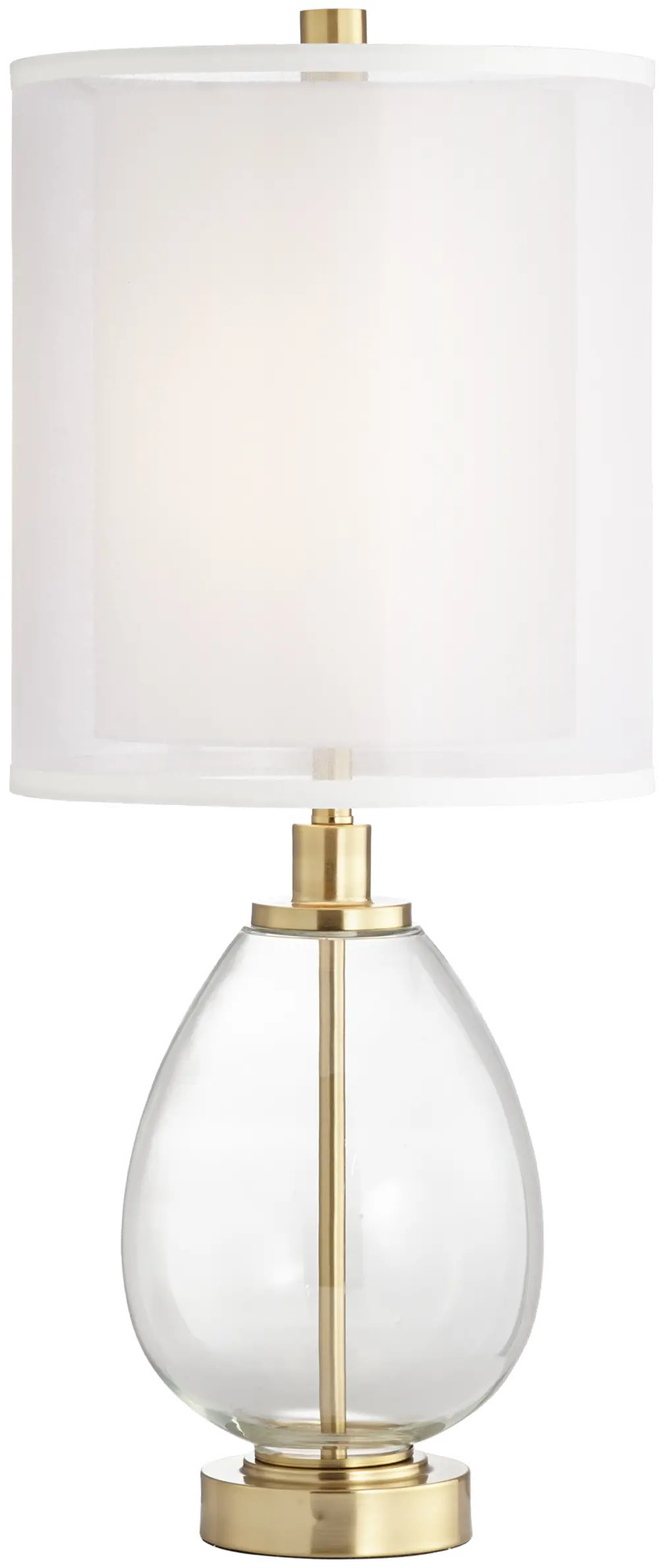 Sophie 29 Inch Glass and Gold Table Lamp-1