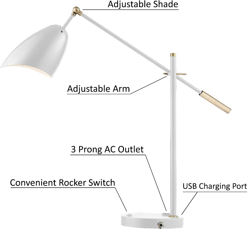 45.75H TANKO BRASS/WH TBL LAMP-1