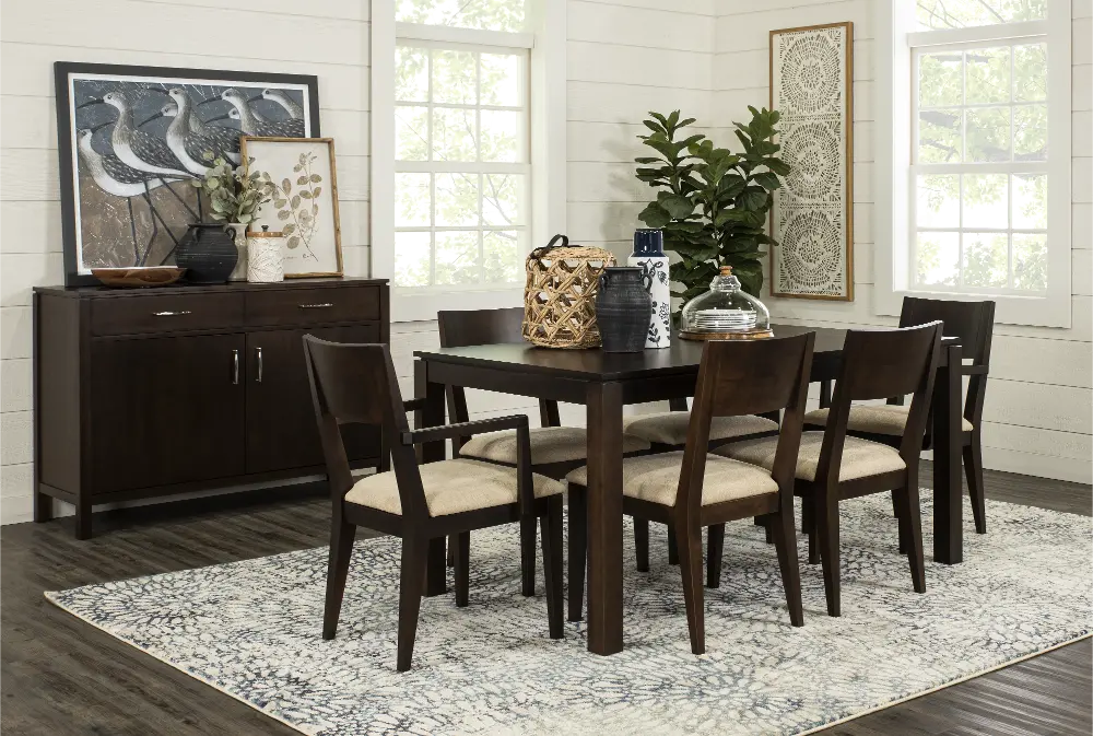 7PC:702-DINING Origins by Stickley Dwyer Brown 7 Piece Dining Room Set-1