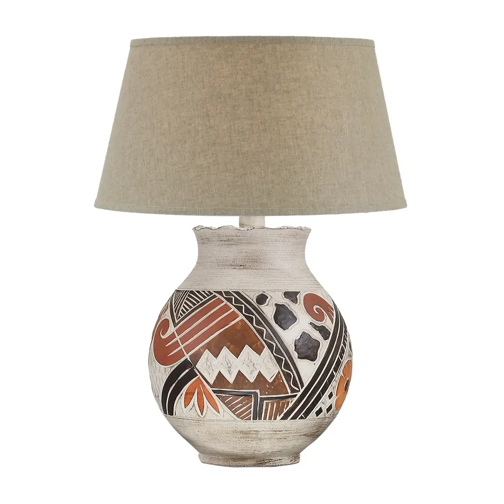 H6759UA/HYDROCAL-LMP 28  Hydrocal Southwestern Table Lamp-1