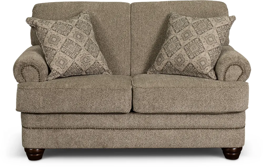 Urban Wheat Brown Loveseat-1