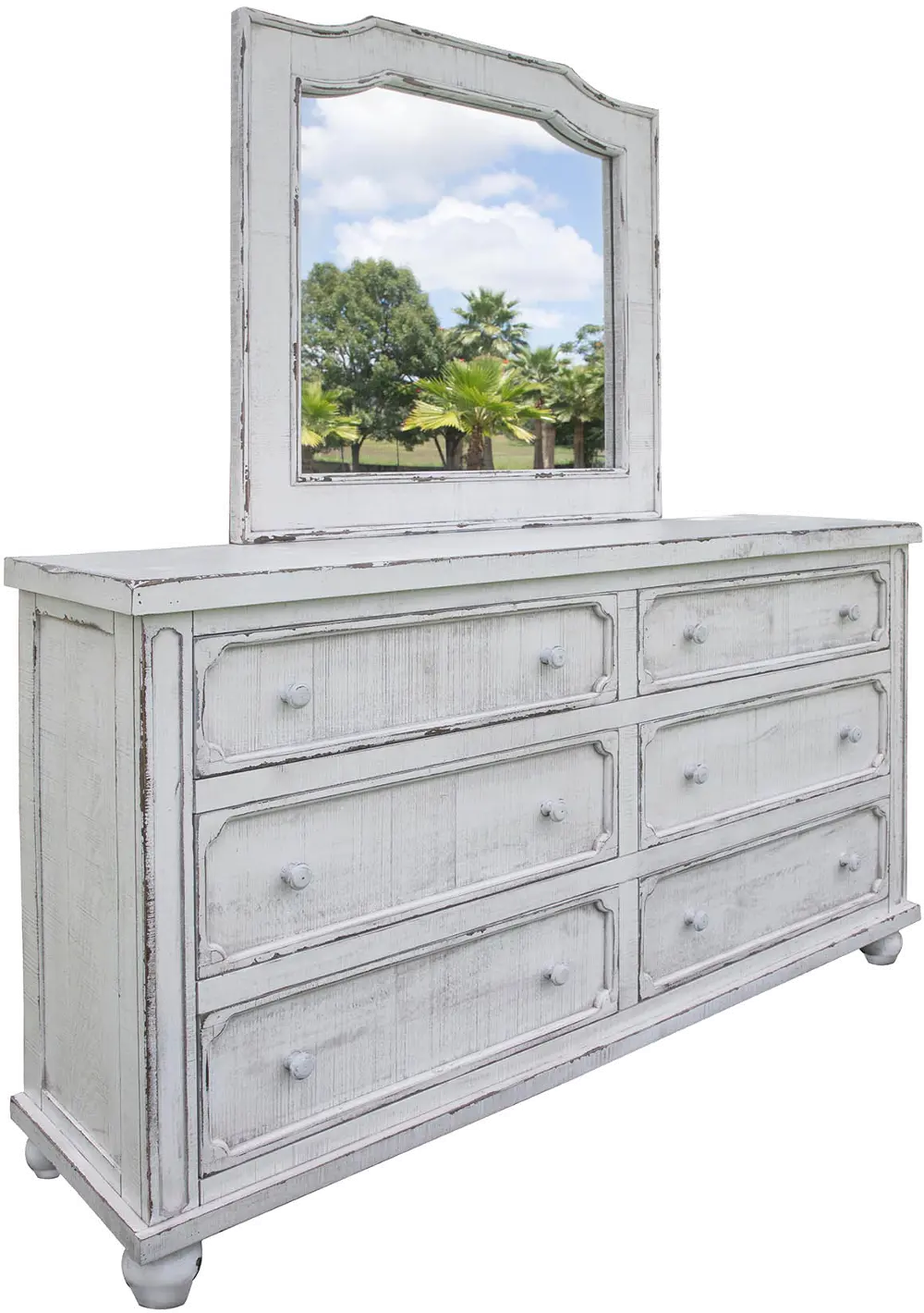 Aruba Rustic White Dresser-1