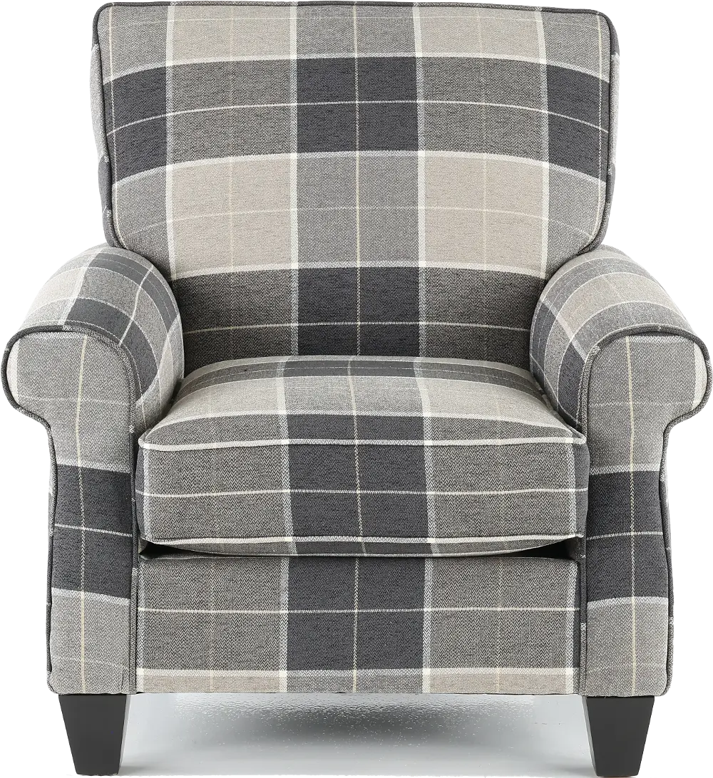 Storm Gray Plaid Accent Chair-1