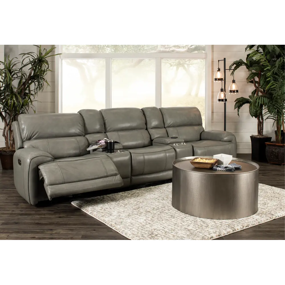 Mickey Gray 5 Piece Power Reclining Theater Sectional-1