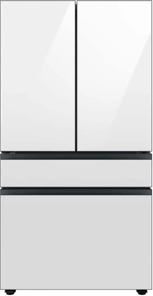 Samsung - Bespoke 29 Cu. ft 4-Door French Door Refrigerator with Beverage Center - White Glass