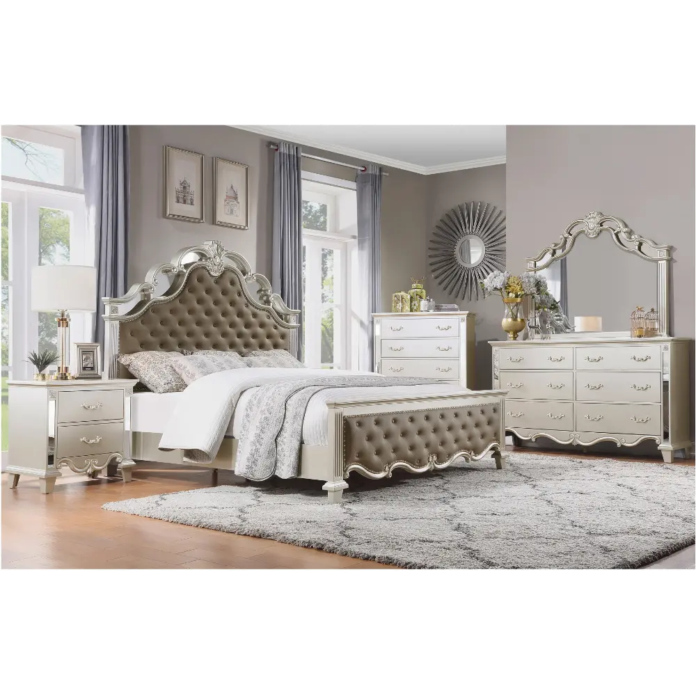 Ever Champagne 4 Piece Queen Bedroom Set-1