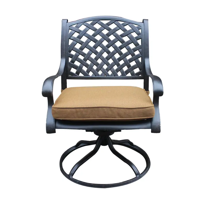Castle Rock Brown Patio Dining Swivel Rocker