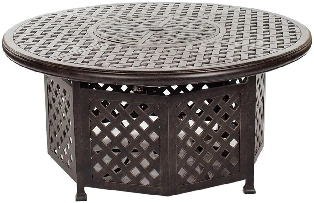 Castle Rock 52  Chat Height Gas Firepit Table with Doors-1