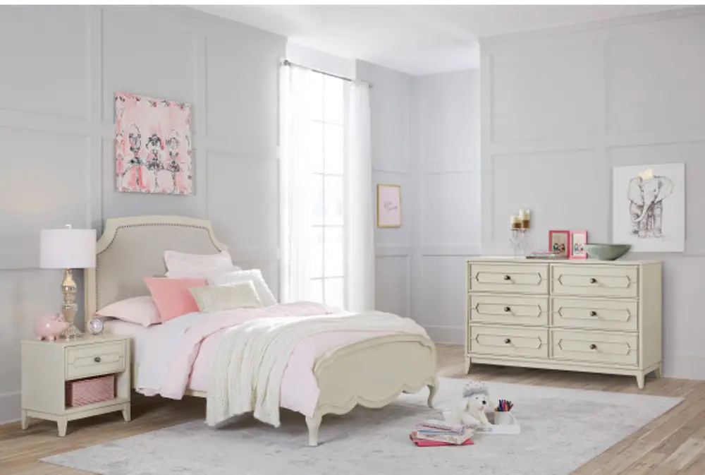 Sheree Off-White 3 Piece Full Bedroom Set-1