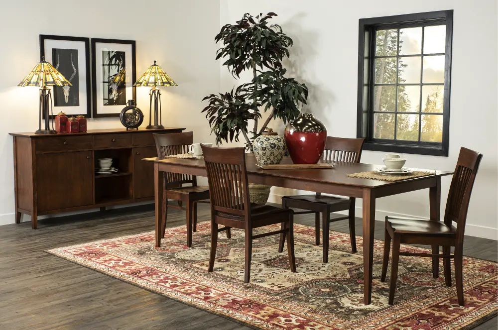 5PC:713-DINING Origins by Stickley Gable Road Brown 5 Piece Dining Room Set-1