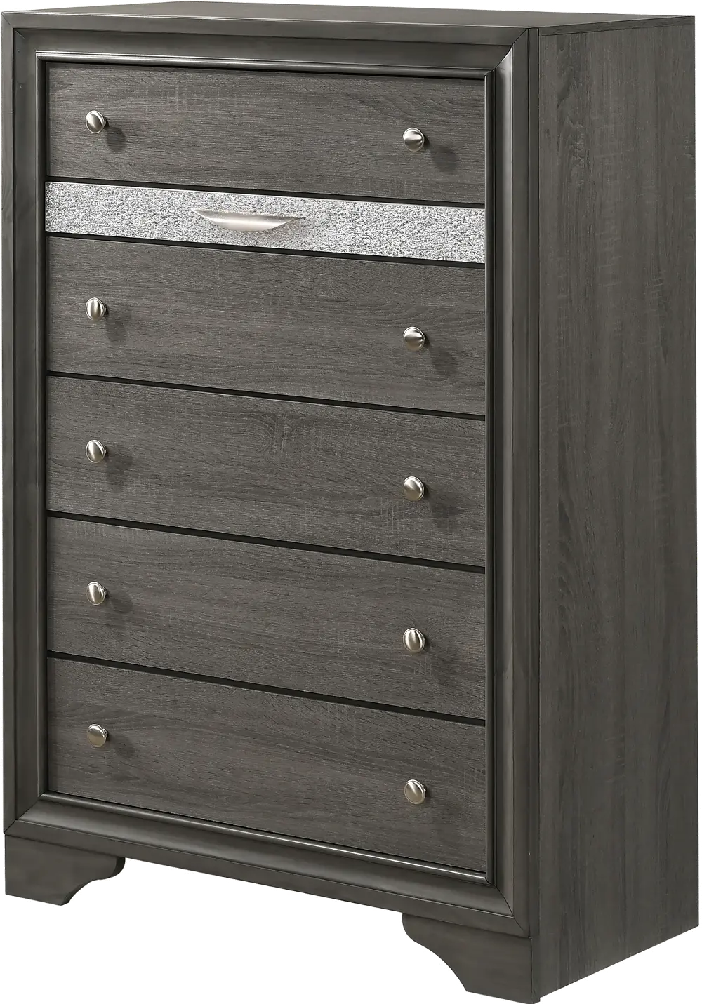 Regata Gray and Silver Chest of Drawers-1