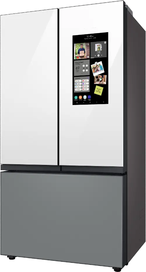 Samsung Bespoke 24 Cu. Ft. French Door Refrigerator with Beverage Center -  White Glass Panels Included