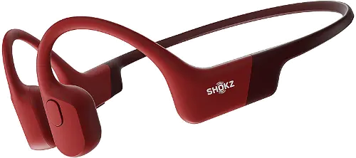 Shokz OpenRun Bone Conduction Open-Ear Endurance Headphones - Red