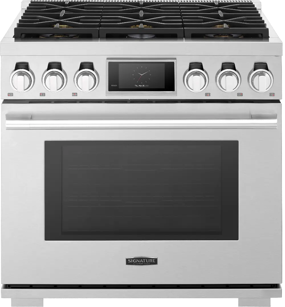 SKSGR360S Signature Kitchen 6.3 cu ft Gas Range - Stainless Steel 36 Inch-1