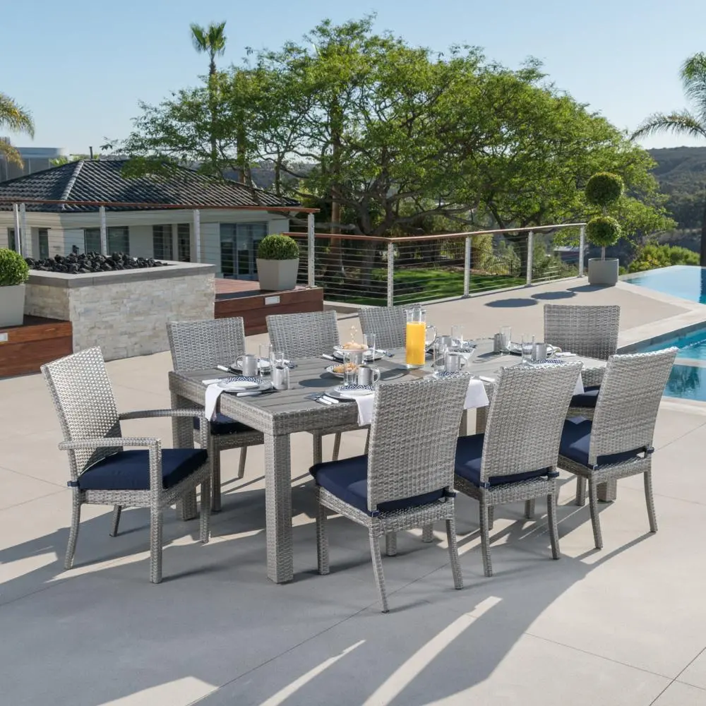 Cannes Navy 9 Piece Outdoor Dining Set-1