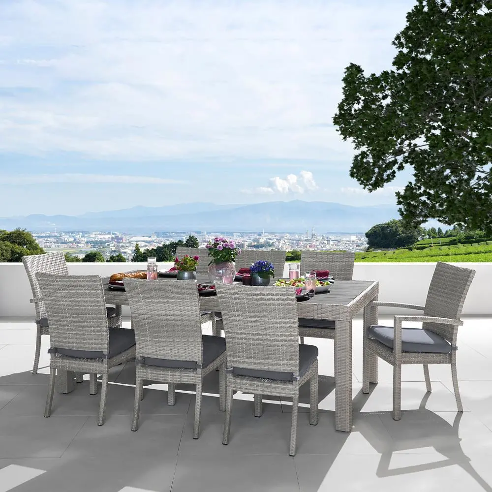 Cannes Gray 9 Piece Outdoor Dining Set-1
