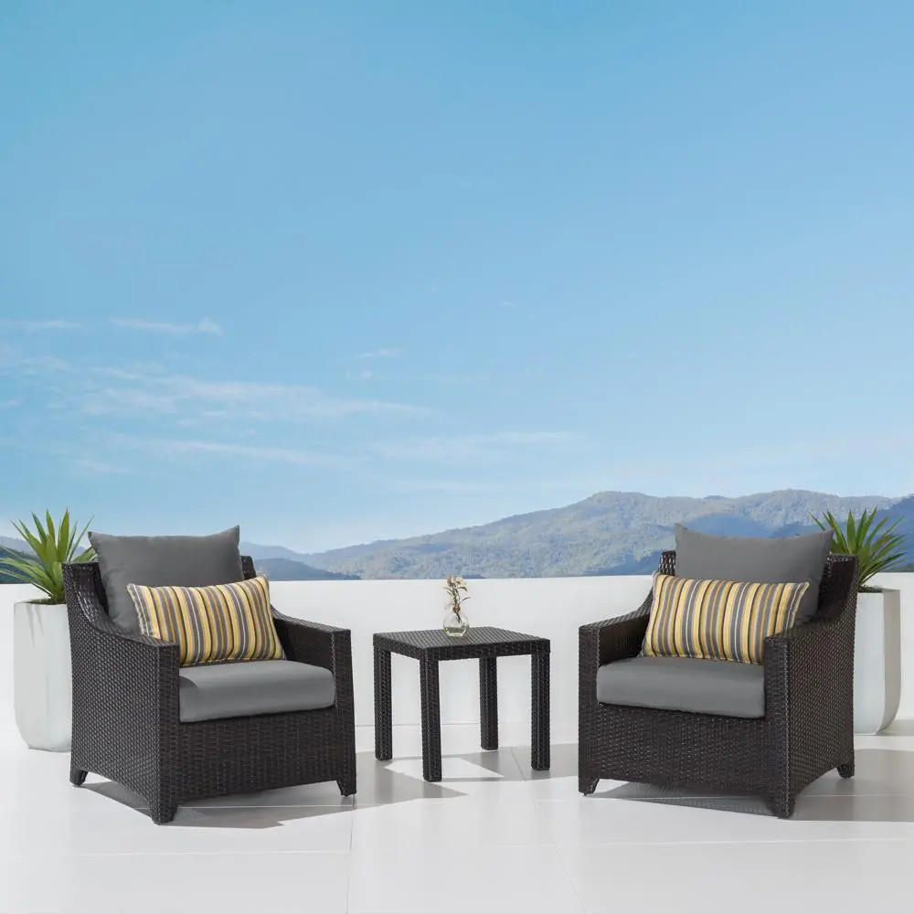 Deco Charcoal Club Chairs and Side Table Patio Set-1