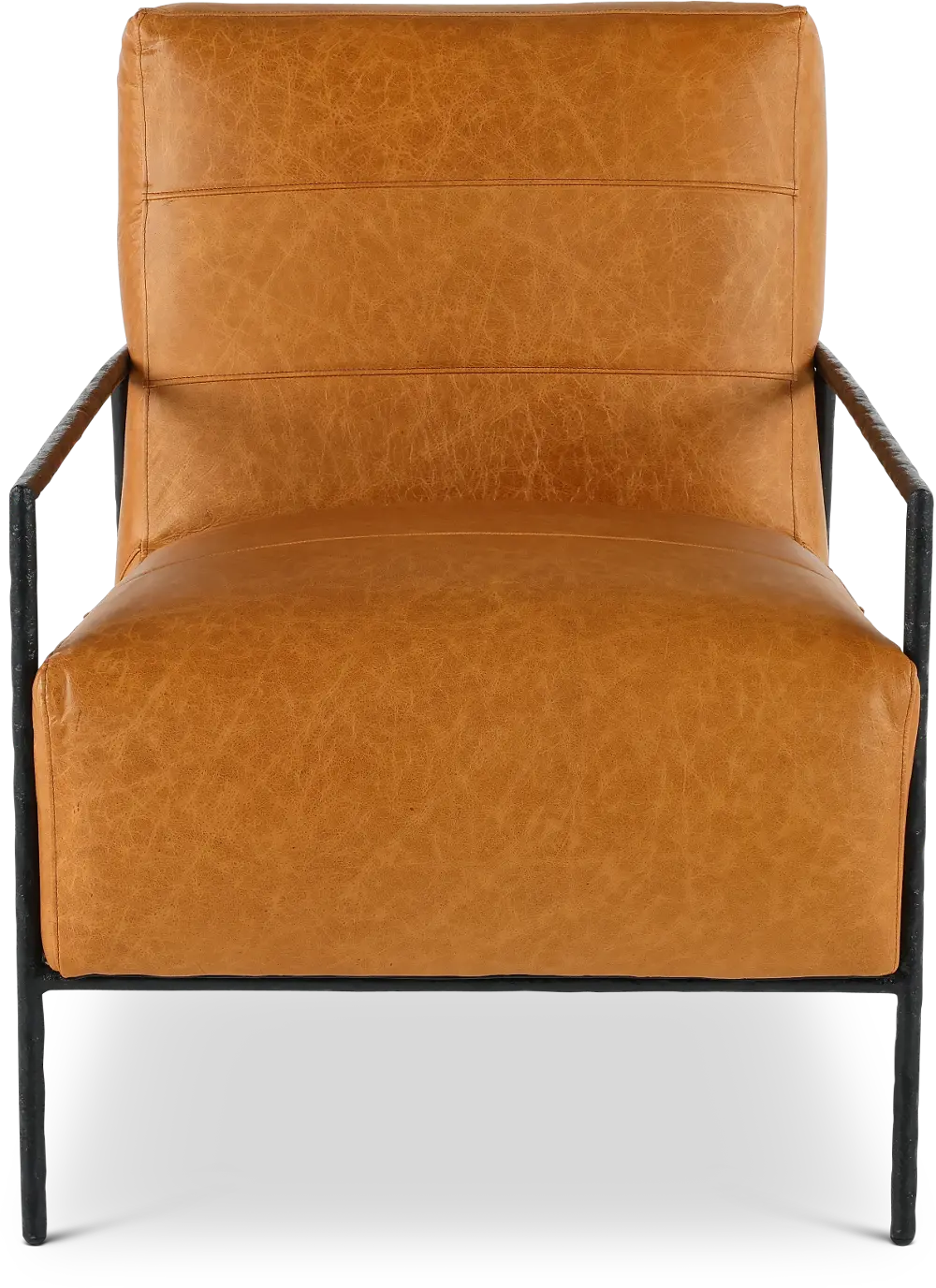 Camden Brown Leather Accent Chair-1