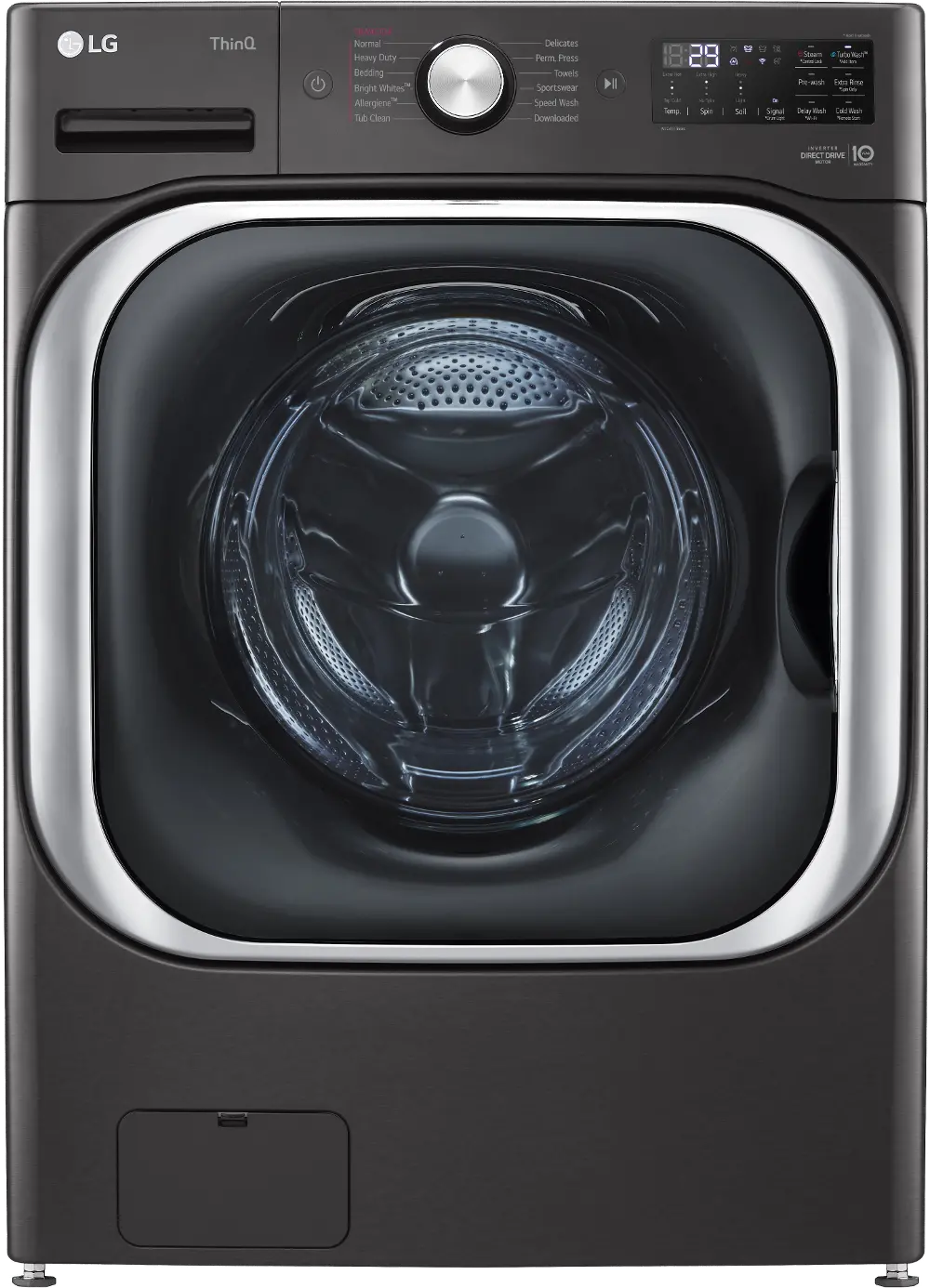 WM8900HBA LG 5.2 cu ft Front Load Washer - Black Steel-1