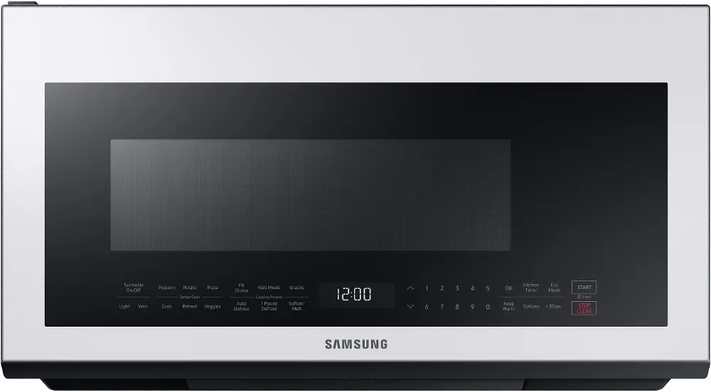 ME21B706B12 Samsung Bespoke 2.1 cu ft Over the Range Microwave - White Glass-1