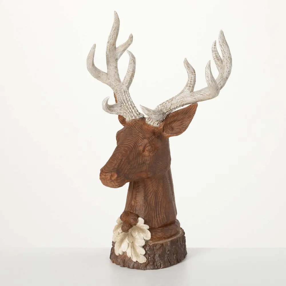 Mahogany Stag Tabletop Bust-1