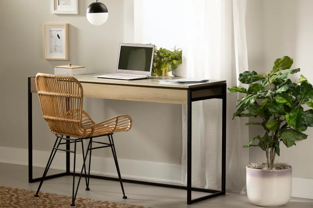 13571 Mezzy Light Brown Computer Desk - South Shore-1