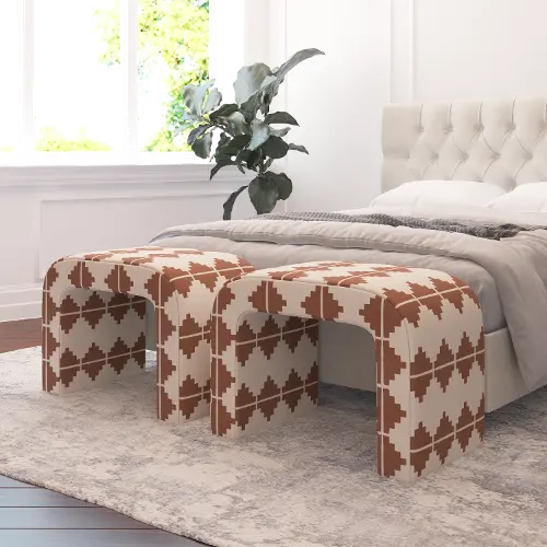 Mia Aztec Terracotta Ottoman RC Willey