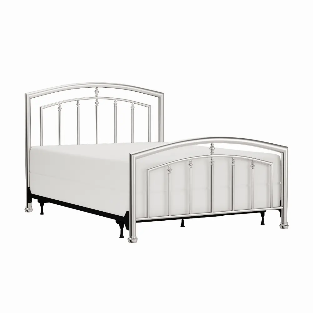 Claudia Matte Nickel King Metal Bed-1