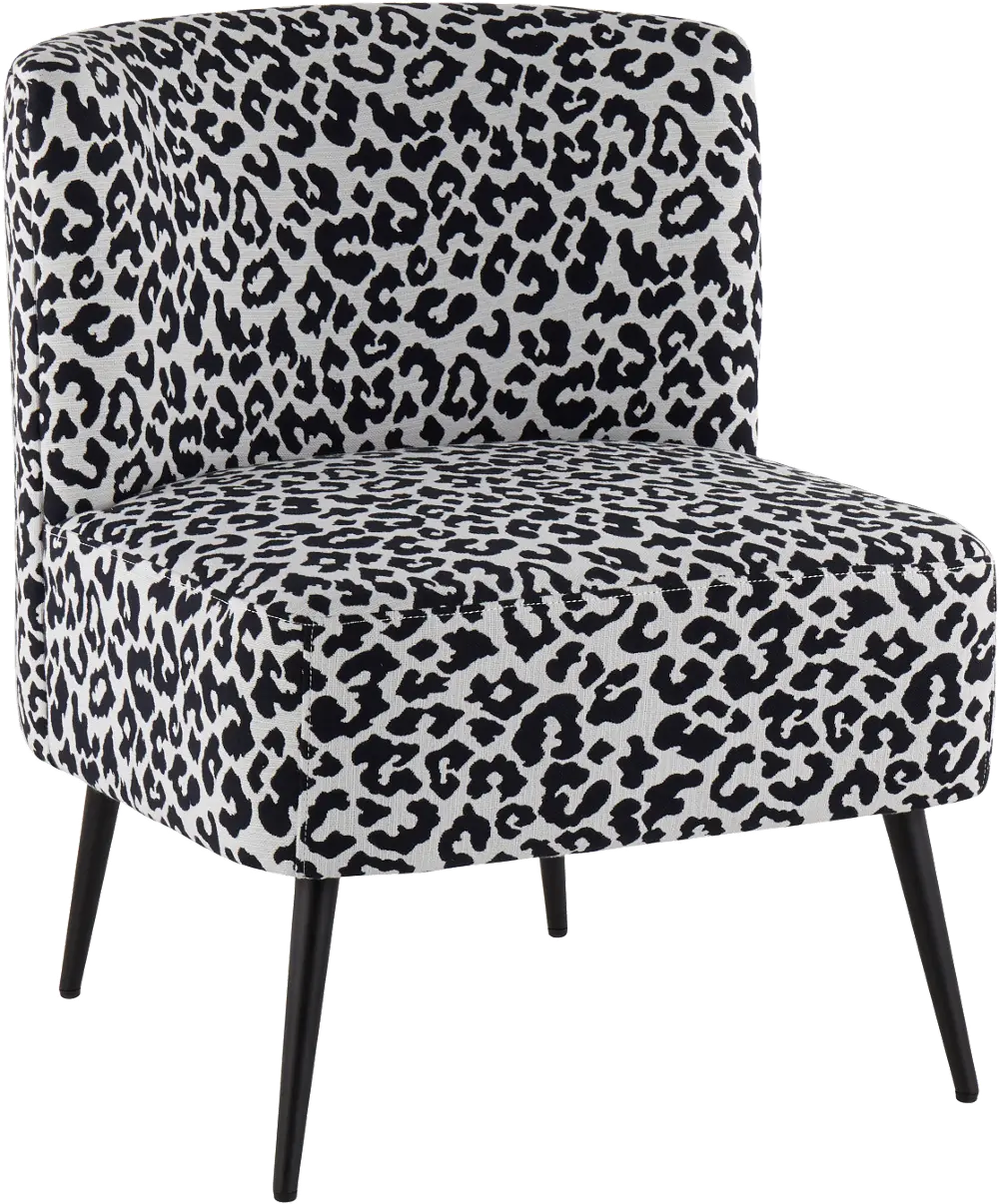 CH-FRANLEP BKBK Luna Black Leopard Accent Chair-1