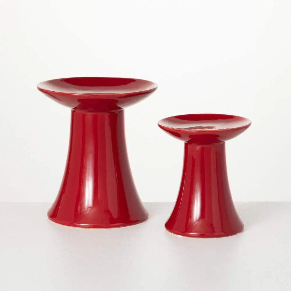 Cranberry Red 7 Inch Pedestal-1