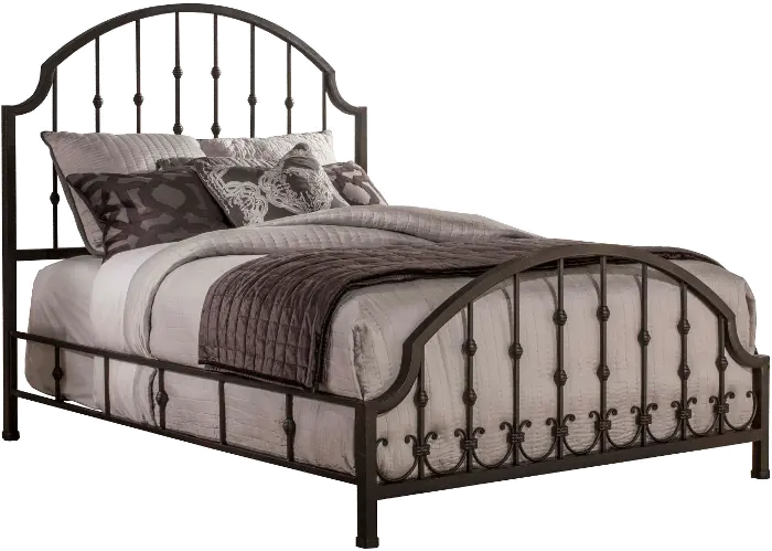 Black queen size metal bed