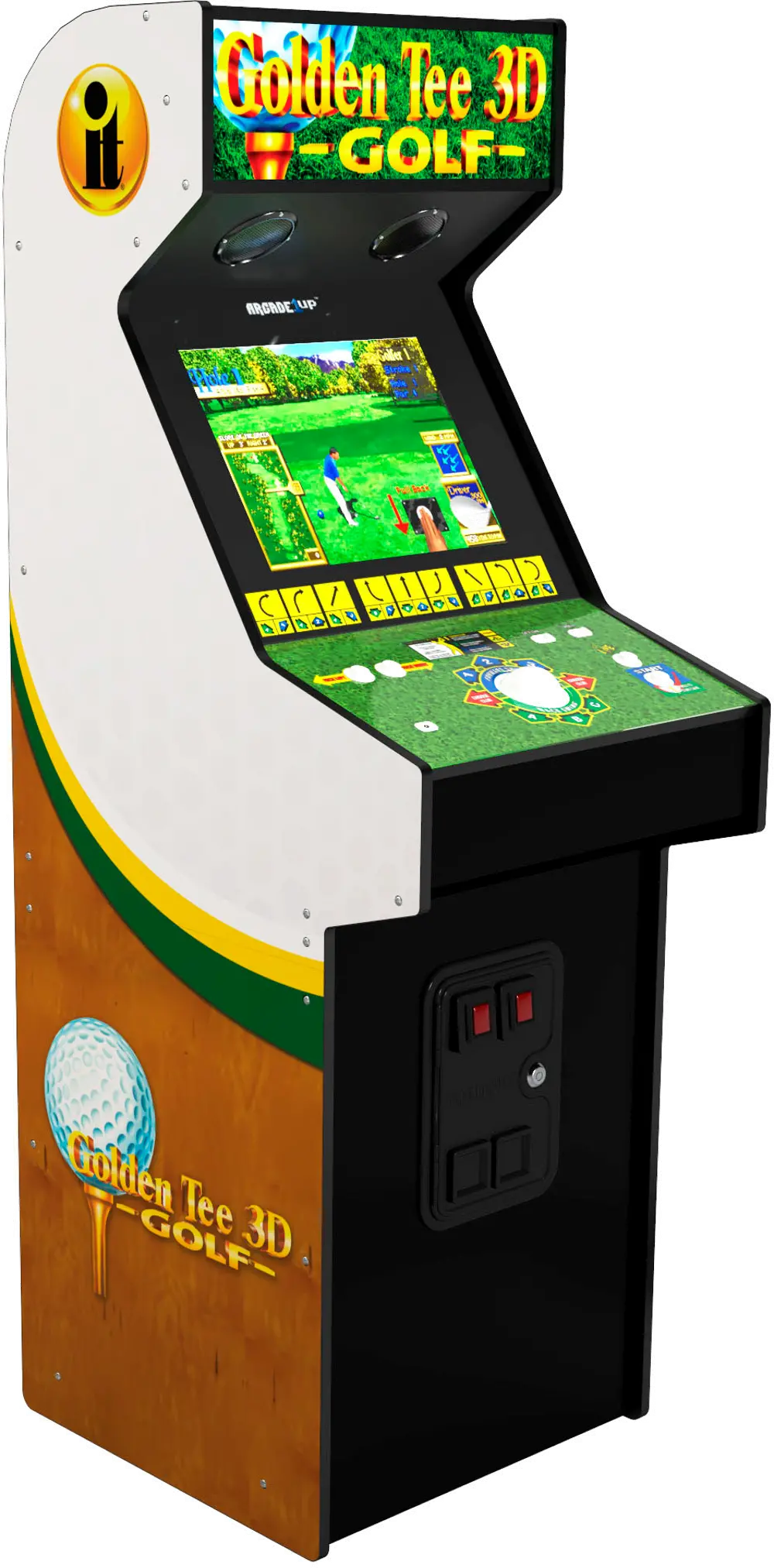 UPRIGHT/GOLDN_TEE_19 Arcade1Up Golden Tee 3D Golf 19  Arcade with Lit Marque-1