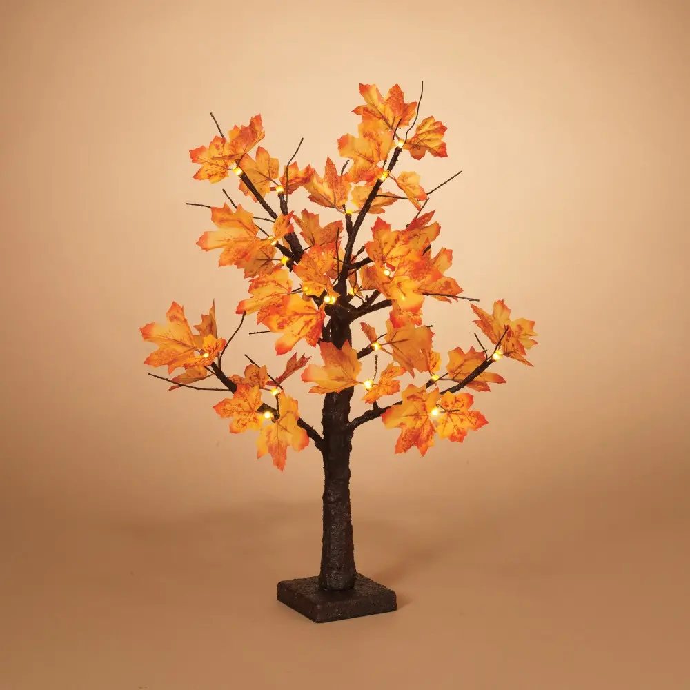 24 Inch Maple Leaf Tree With Lights-1