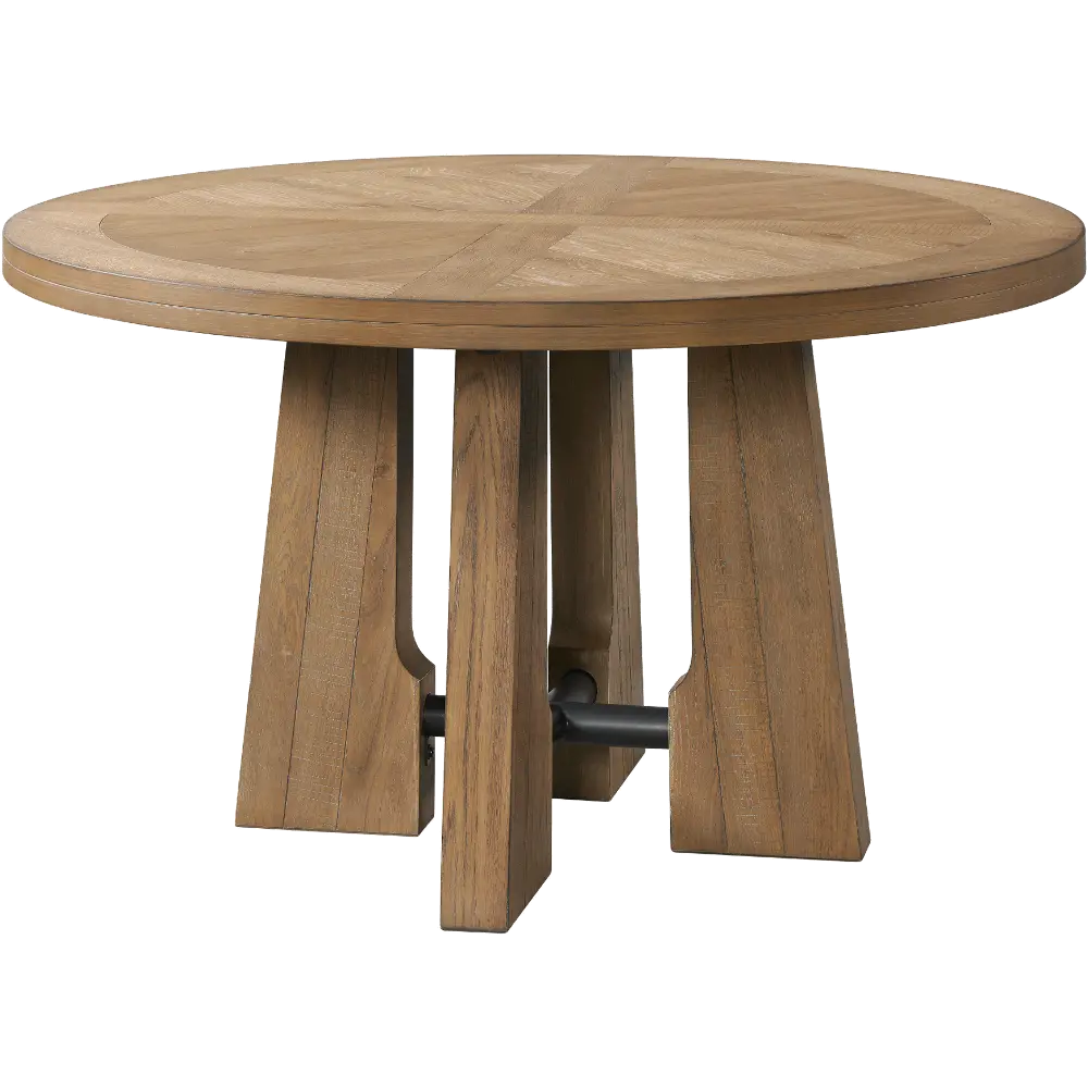 Loft Harbor Light Brown Round Dining Room Table-1