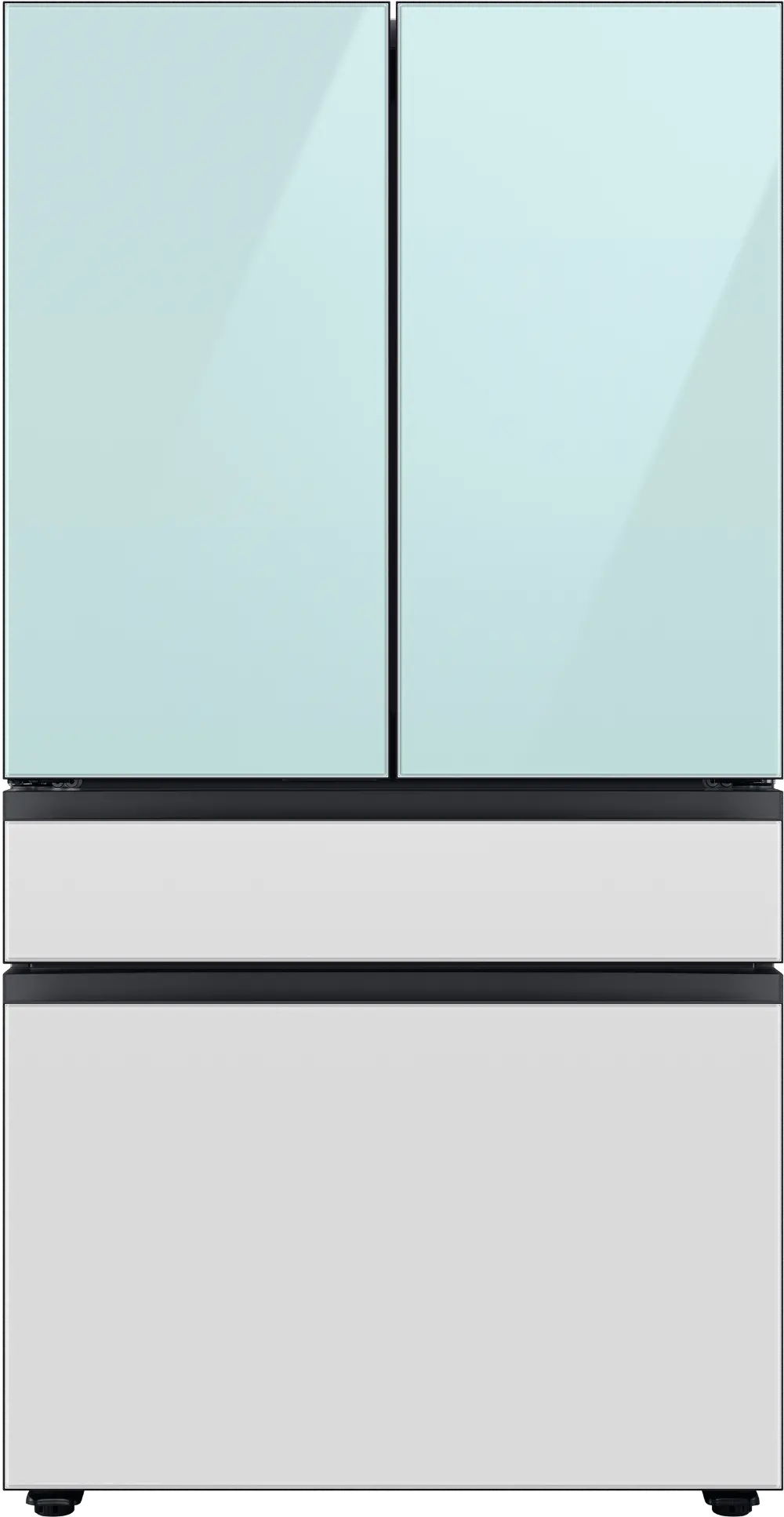 RF23BB86004M Samsung Bespoke 23 cu ft 4 door French Door Refrigerator - Counter Depth Blue and White Glass-1