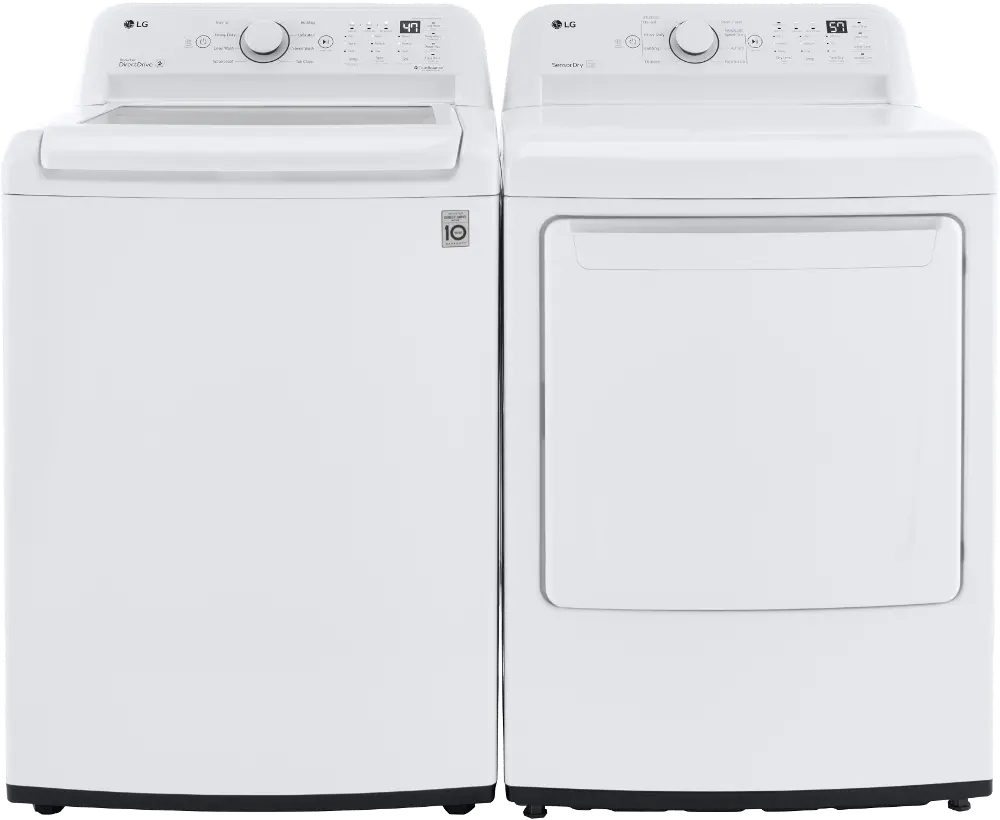 .LG-W/W-7000-ELE--PR LG Electric Top Load Washer and Dryer Set - White, 7000W-1