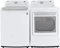 Lg front load washer and online dryer set white a2711435