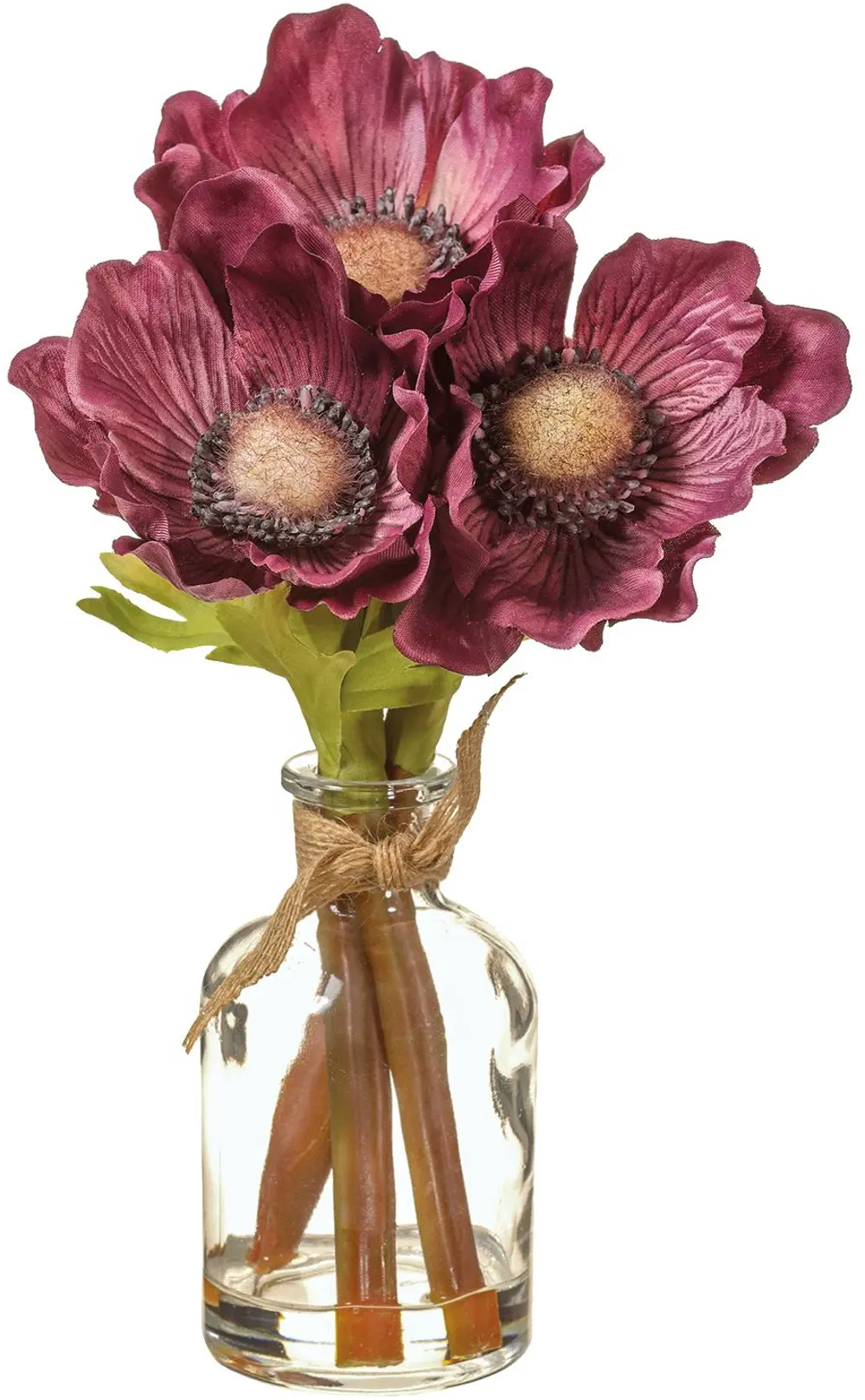 8.5  Purple Anemone In Glass Vase-1