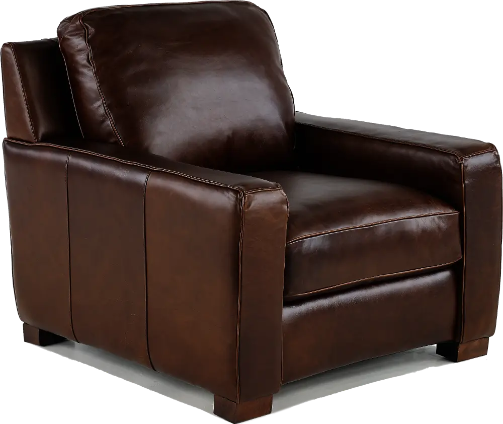 York Brown Leather Chair-1