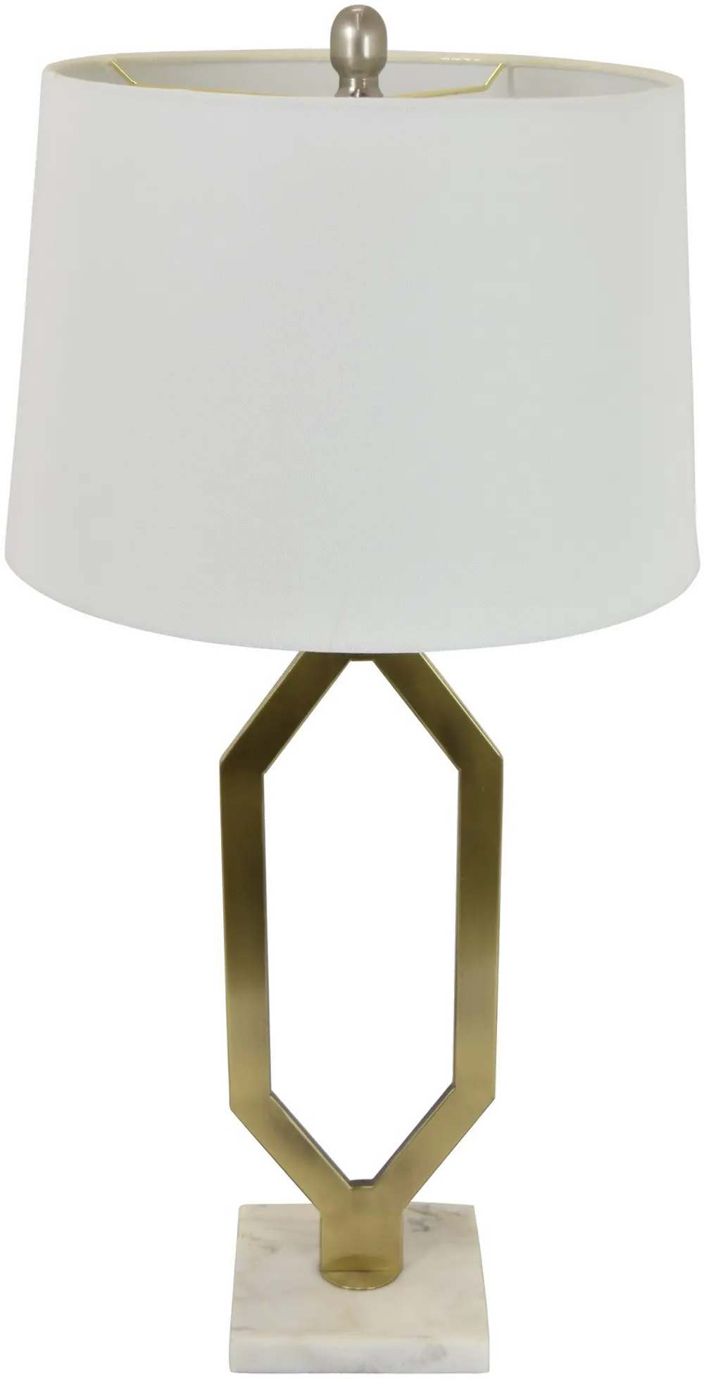 29 Inch Gold Table Lamp With Marble Base-1
