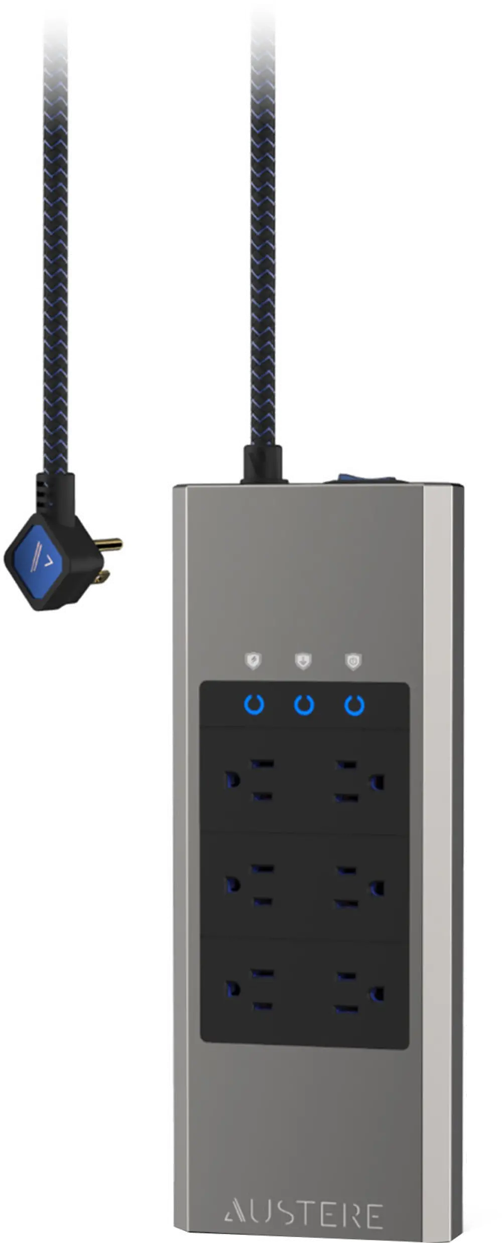 Austere - V Series Power 6-Outlet Surge Protector with Omniport USB-1