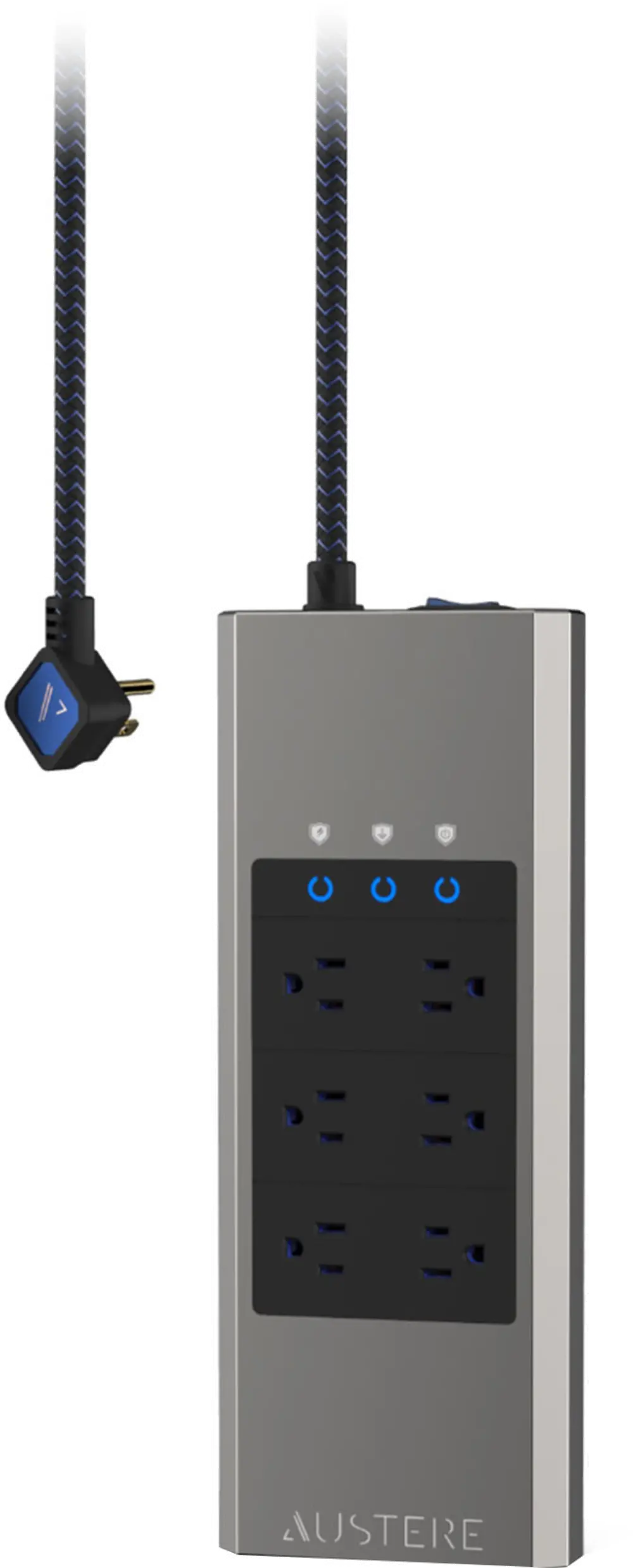 Austere V Series Power 6-Outlet Surge Protector with Omniport USB-1