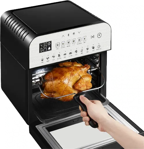 GoWISE USA 12.7 qt. Electric Air Fryer Oven / Rotisserie with Accessories Black