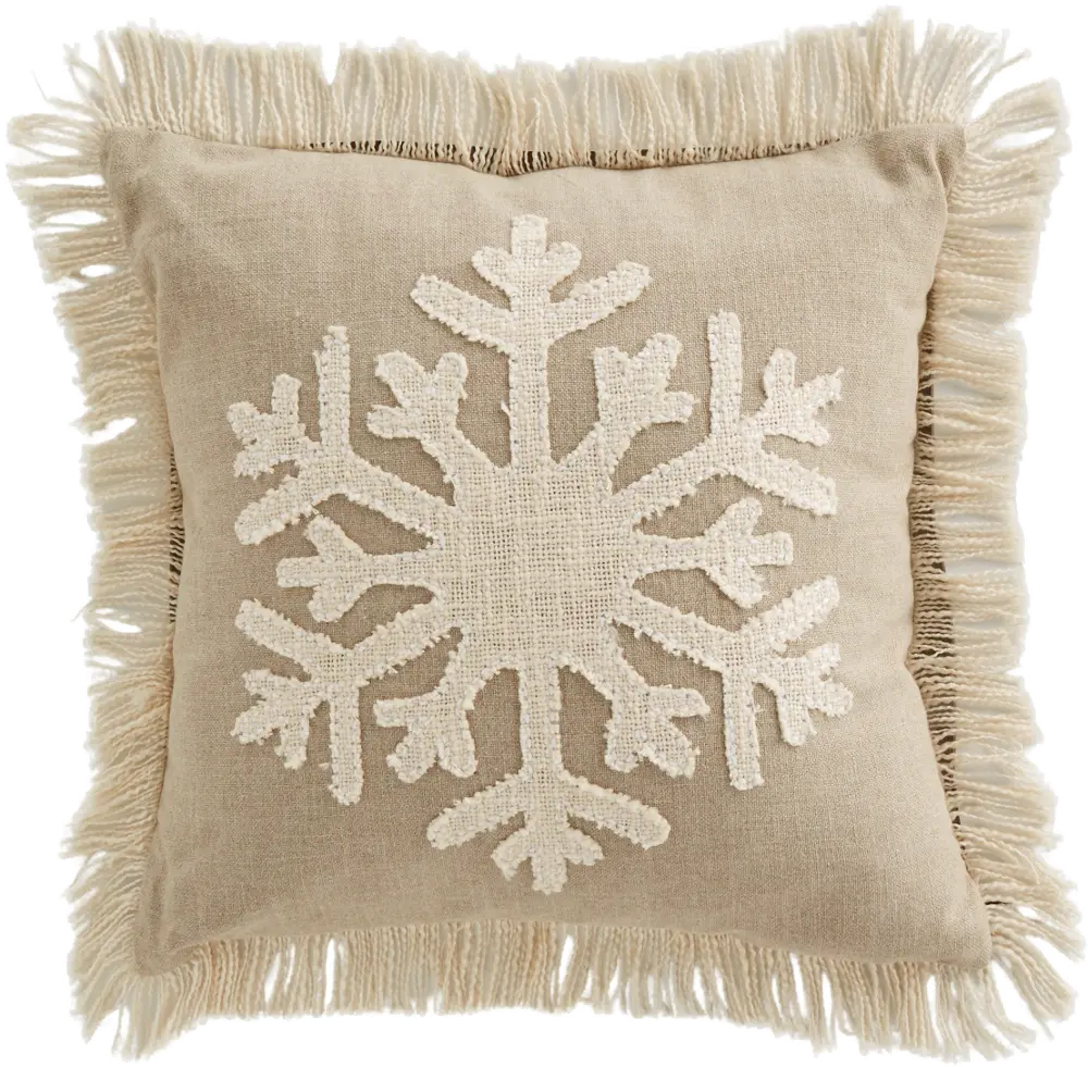 Snowflake Applique 18 Inch Pillow-1