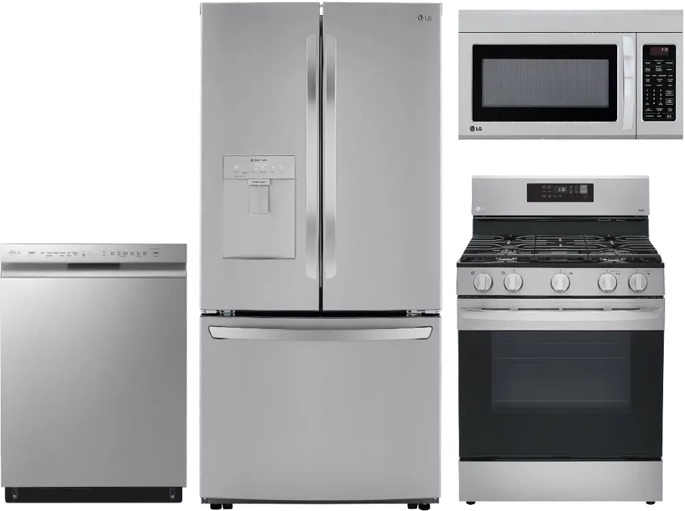 .LG-2906-S/S-4PC-GAS LG 4 Piece Gas Kitchen Appliance Package - Stainless Steel-1