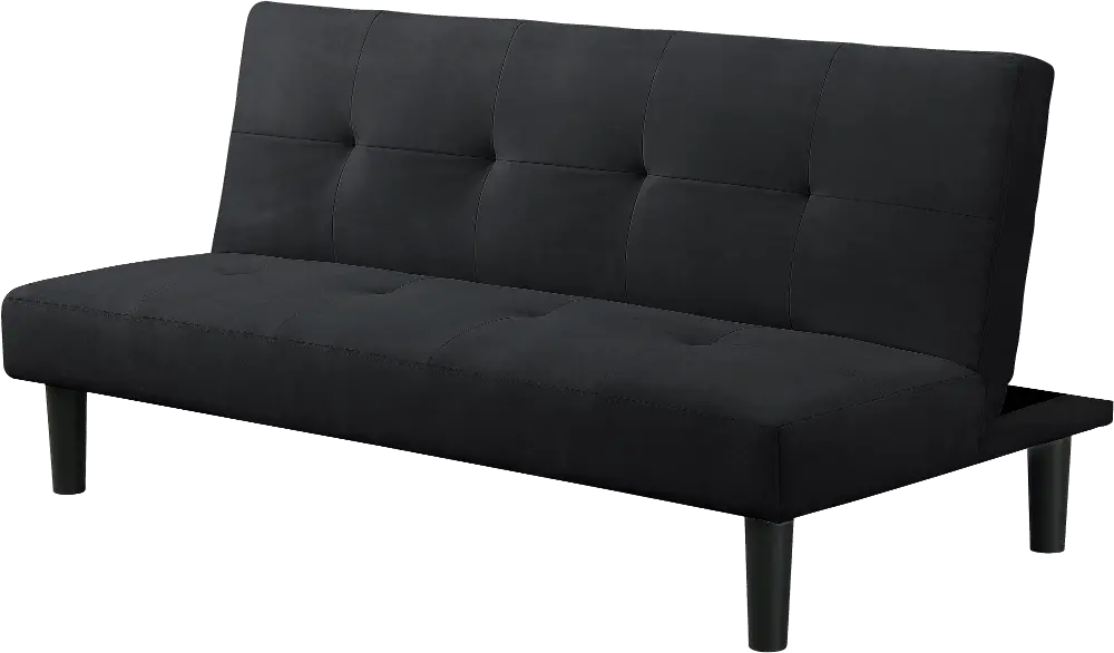 SC-ESTS3M2621 Ellison Black Convertible Sofa-1