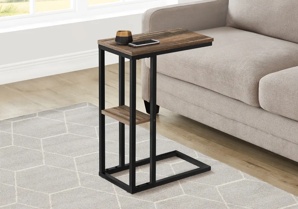 Monarch Brown Rustic Side Table-1