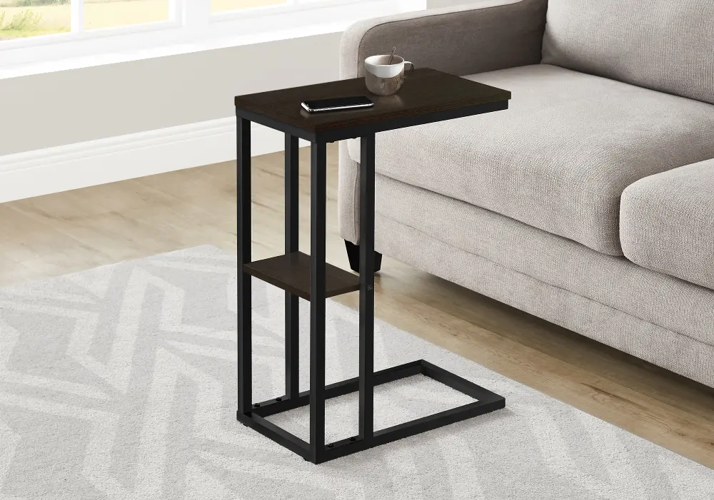 Monarch Espresso Rustic Side Table-1